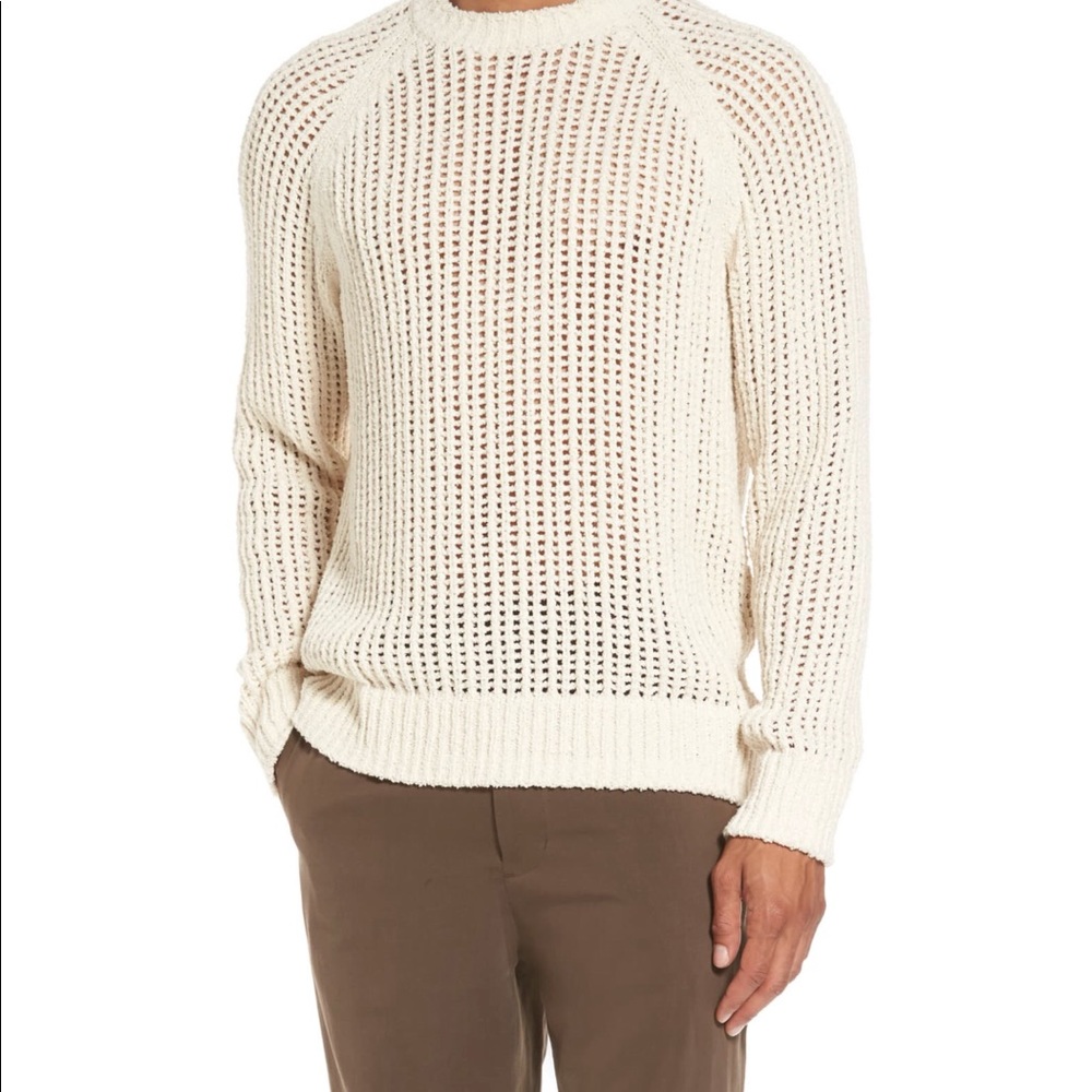Men’s Vince Open Weave Crew Neck Sweater Size XL
